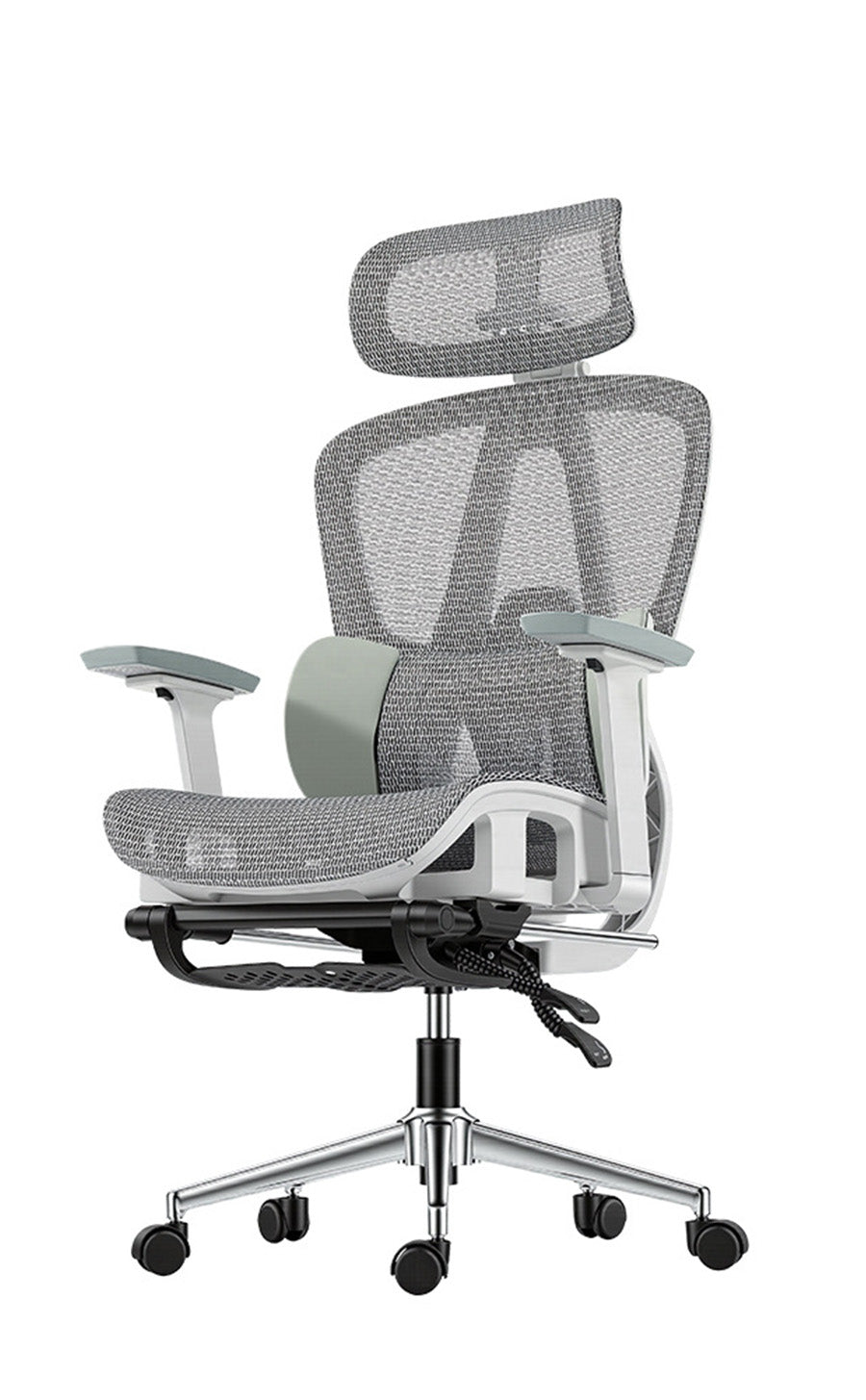 B1 Tech-style white-frame mesh model
