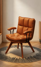 Jole Retro Caramel Leder Loungesessel