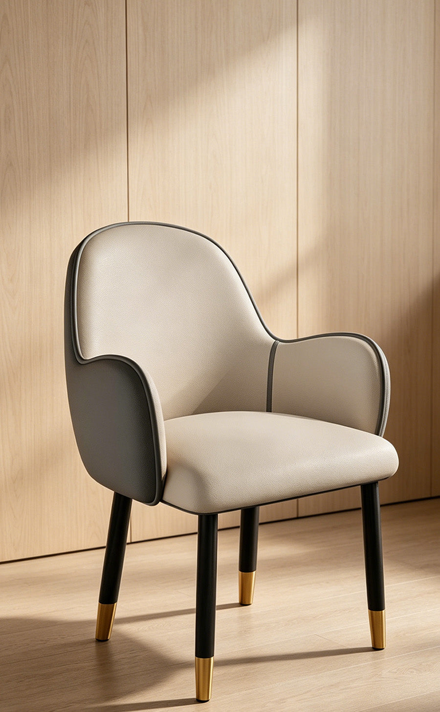 Tifo Affordable Luxury Orange and Grey Color-Block Dining Chair