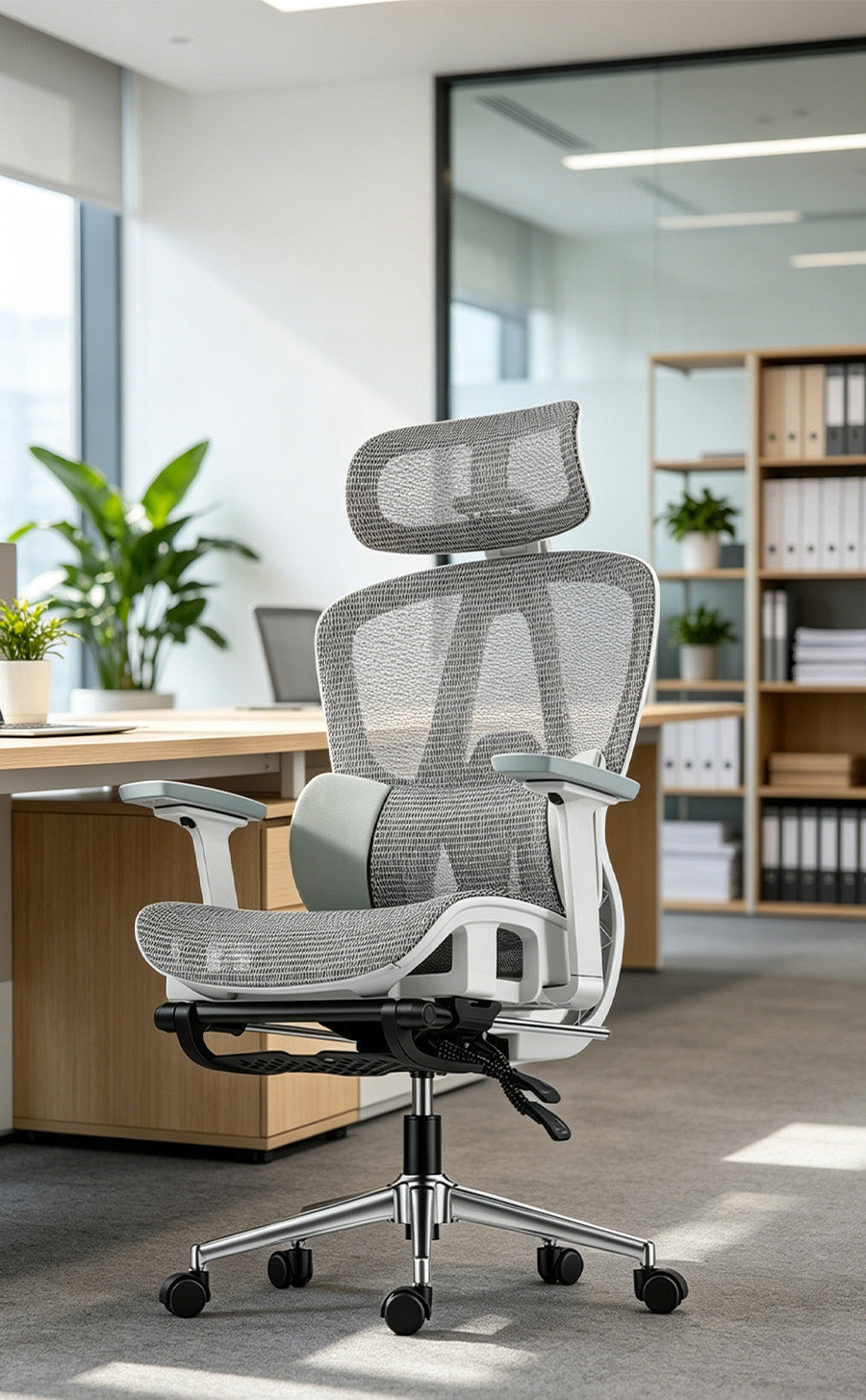 B1 Tech-style white-frame mesh model