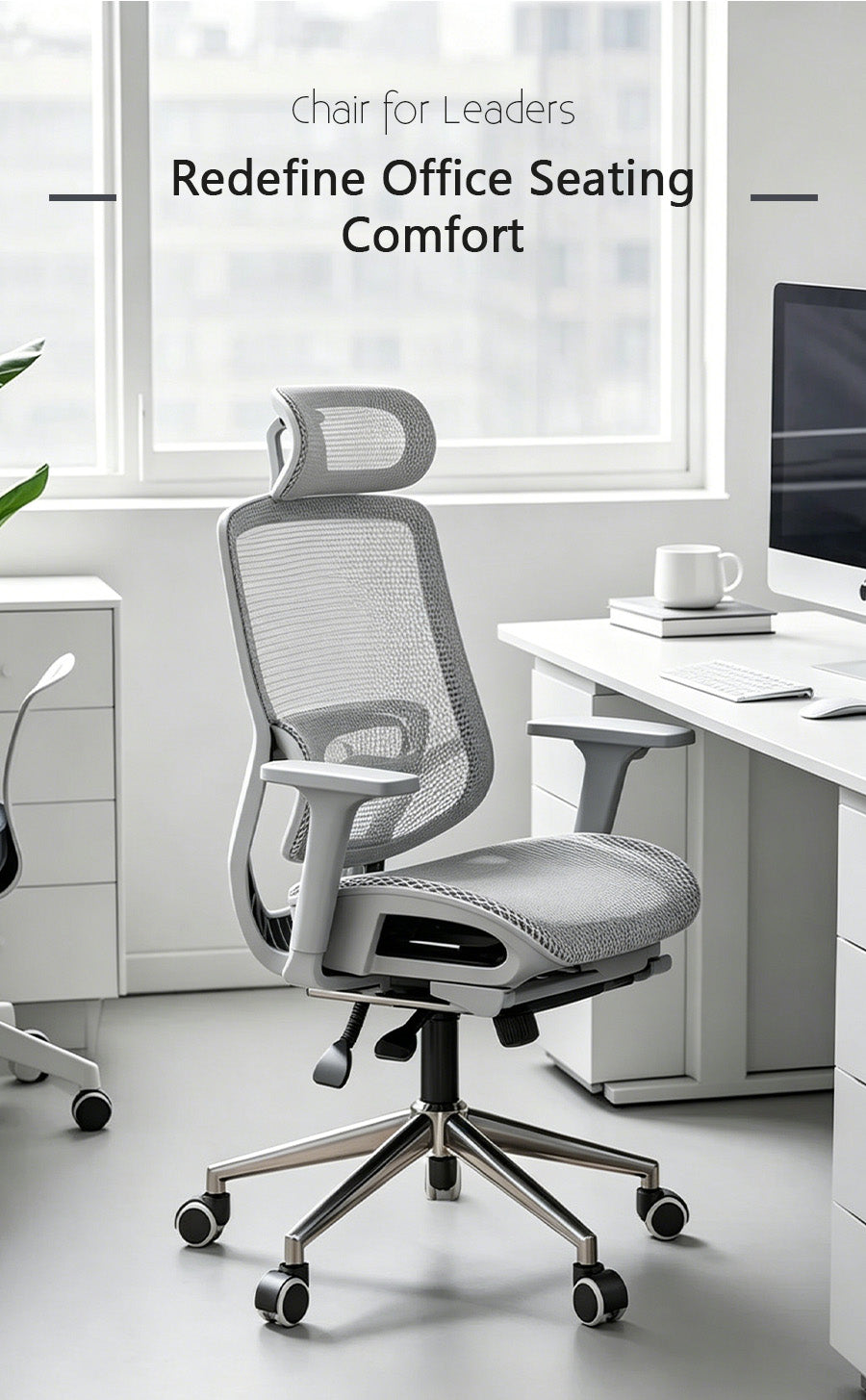Kare Ergonomic Mesh Office Chair with Segmented Floating Lumbar Support