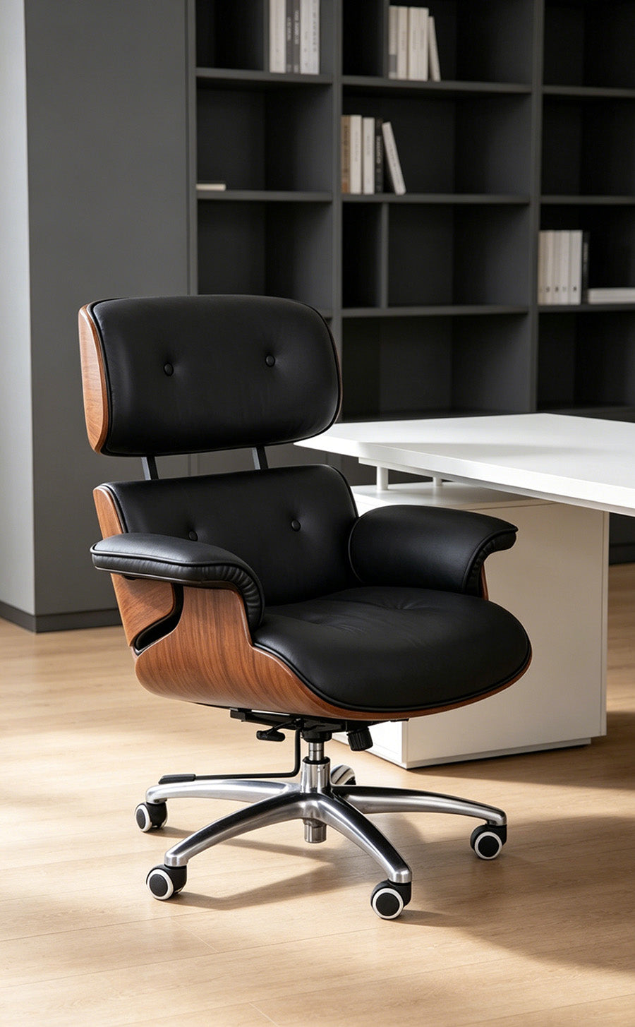 Sage Eames-style executive lounge chair