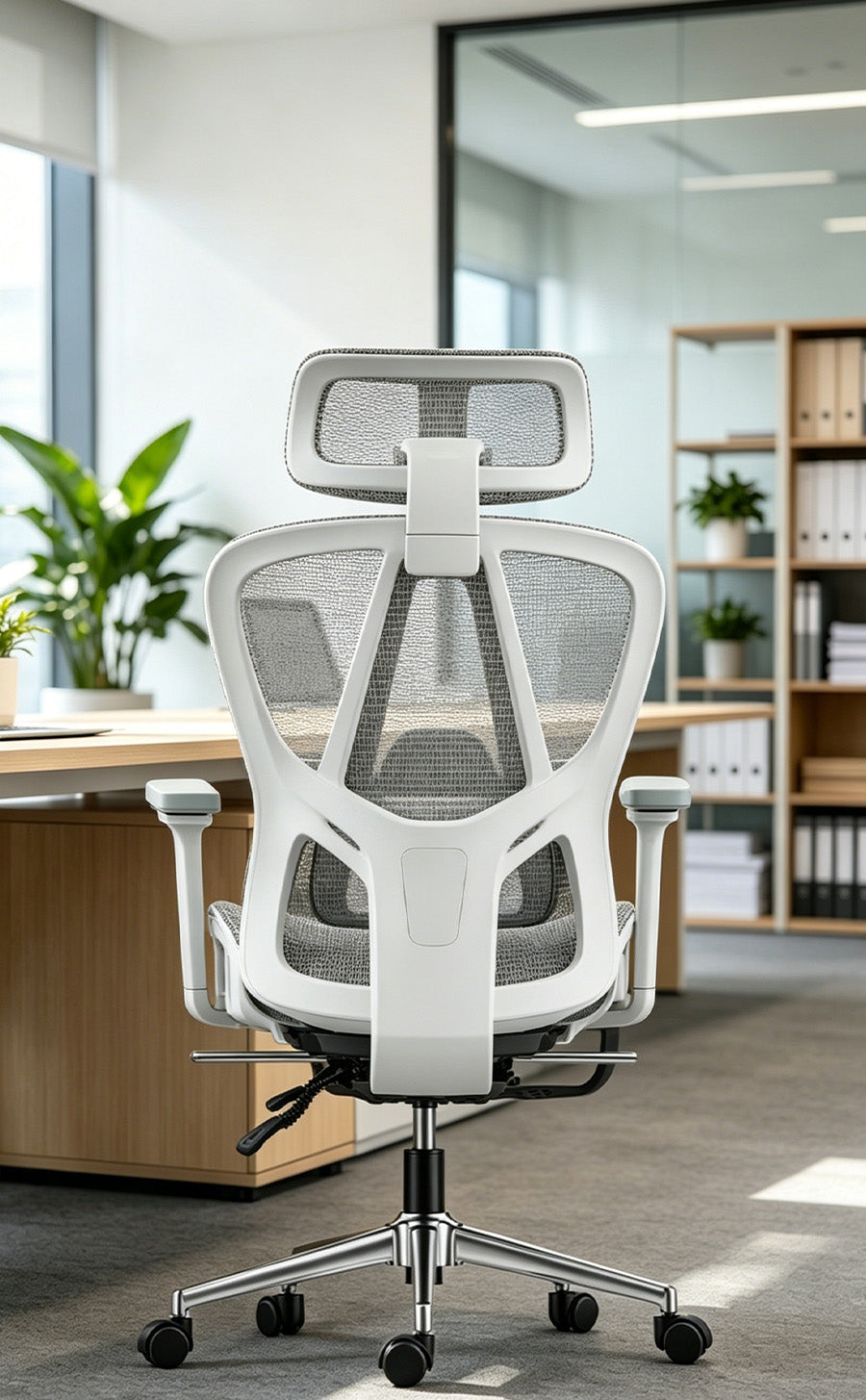 B1 Tech-style white-frame mesh model