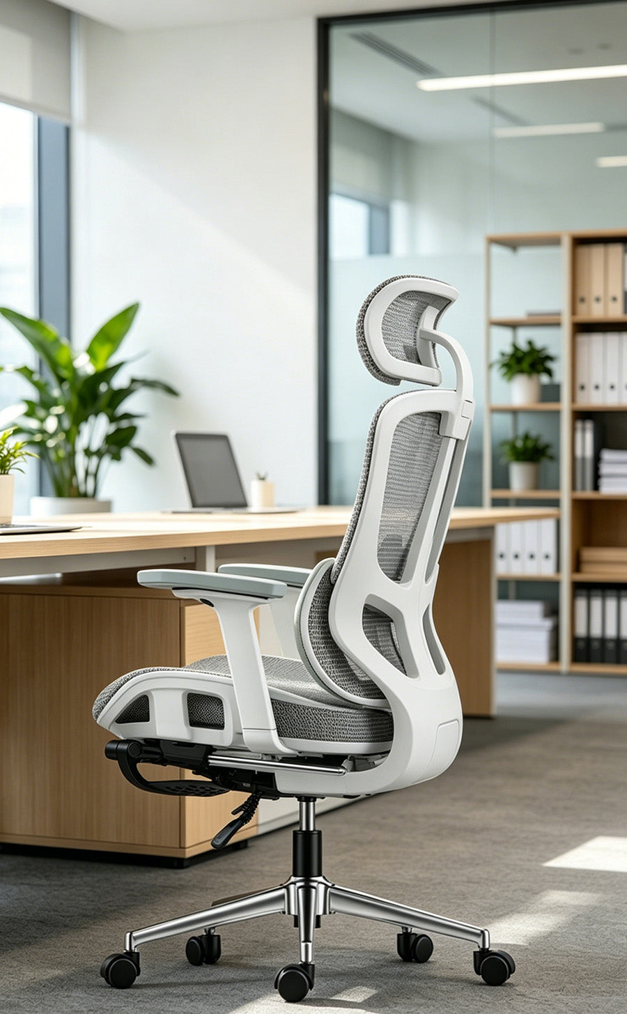 B1 Tech-style white-frame mesh model