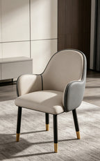 Tifo Affordable Luxury Orange and Grey Color-Block Dining Chair