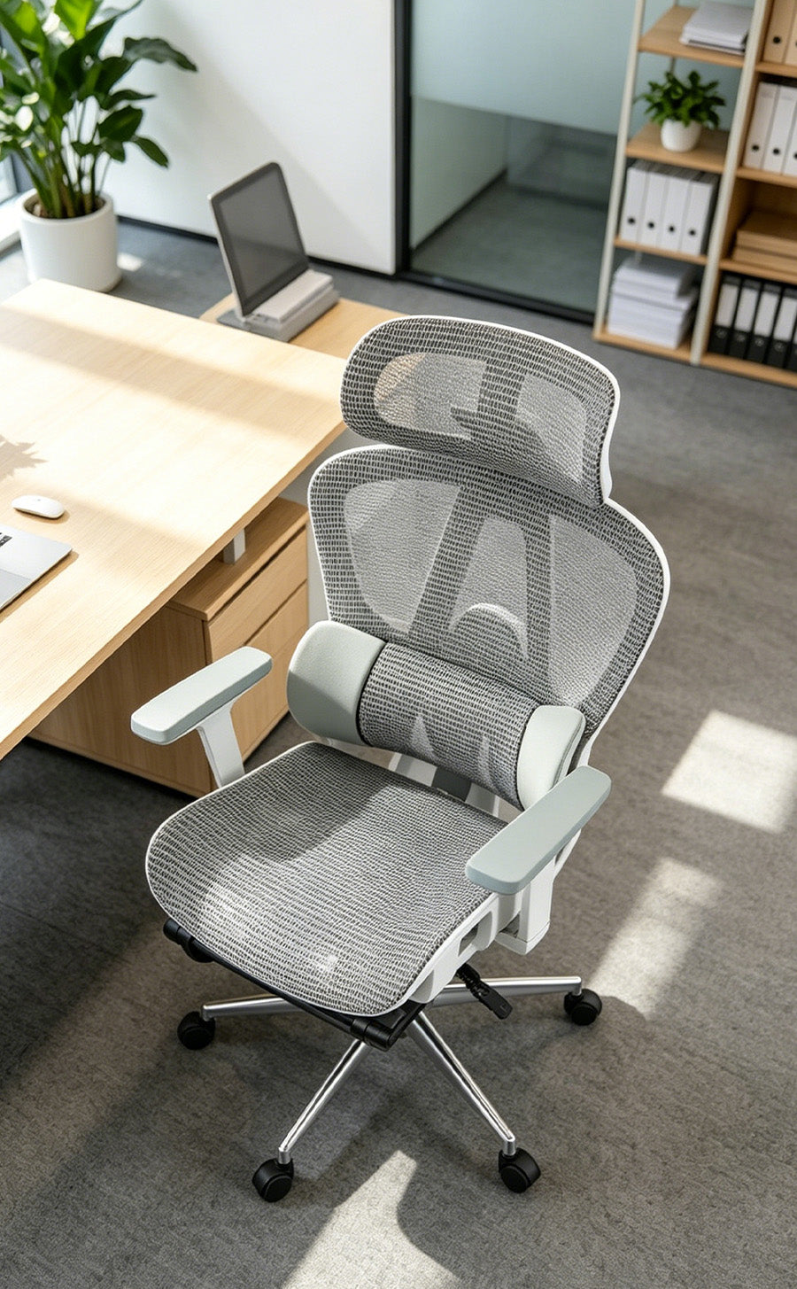 B1 Tech-style white-frame mesh model
