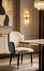 Tifo Affordable Luxury Orange and Grey Color-Block Dining Chair