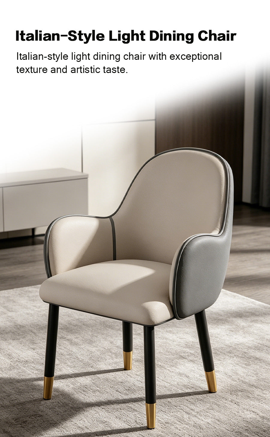 Tifo Affordable Luxury Orange and Grey Color-Block Dining Chair