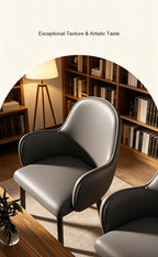 Tifo Affordable Luxury Orange and Grey Color-Block Dining Chair