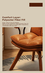Jole Retro Caramel Leder Loungesessel