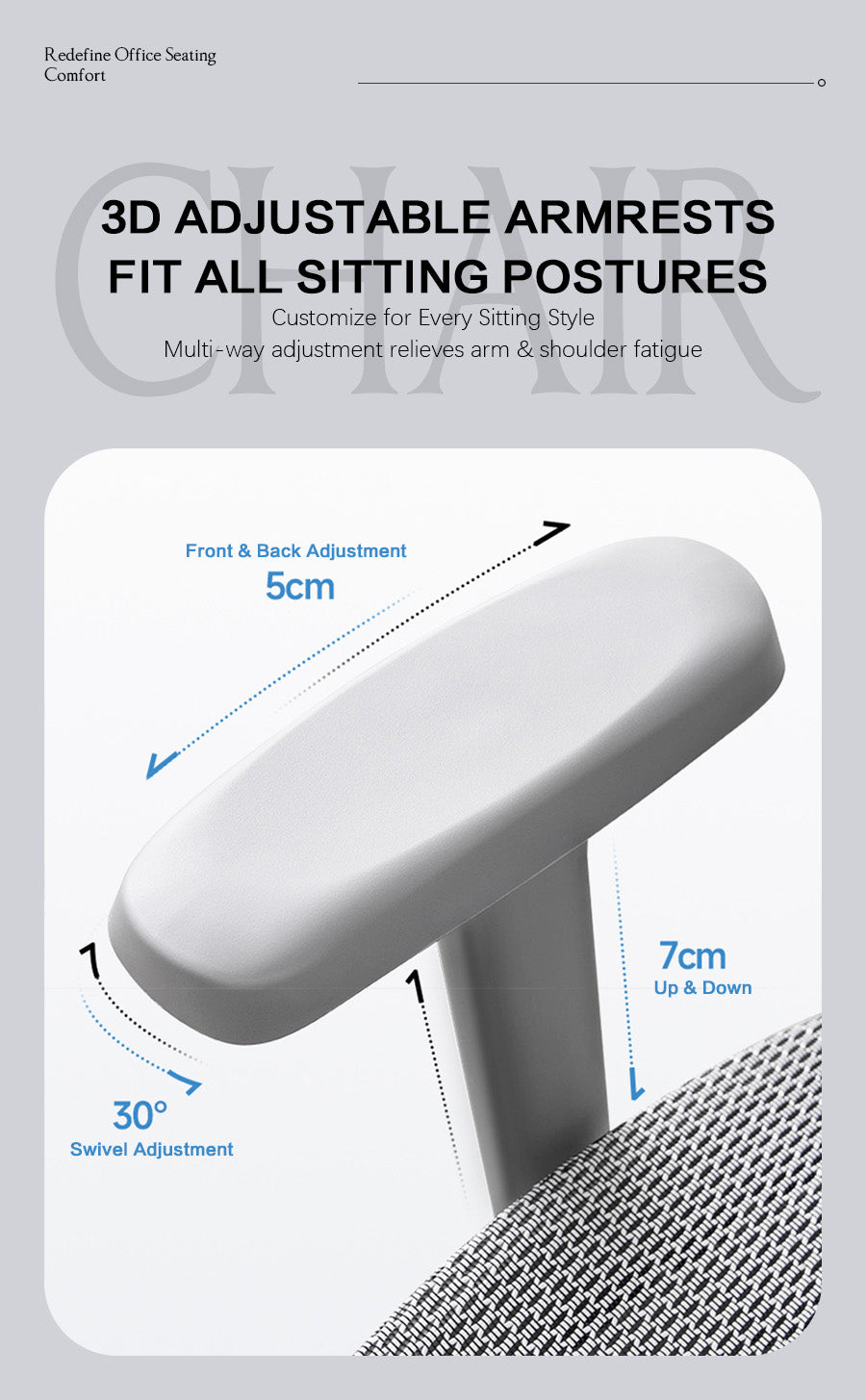 Kare Ergonomic Mesh Office Chair with Segmented Floating Lumbar Support