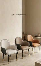 Tifo Affordable Luxury Orange and Grey Color-Block Dining Chair