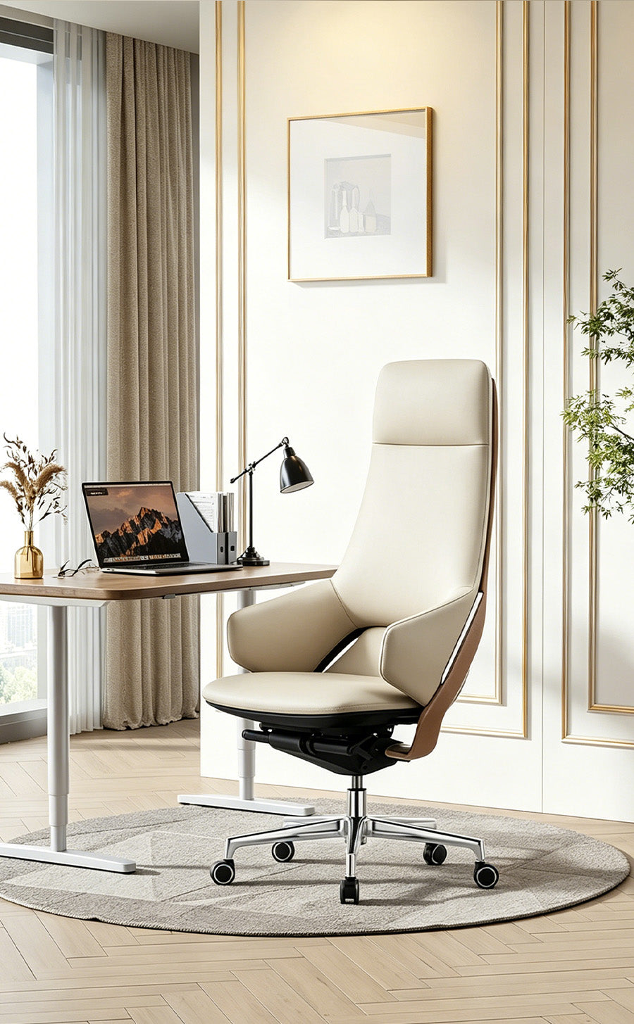Title Luxury Ergonomic Leather Executive Boss Chair