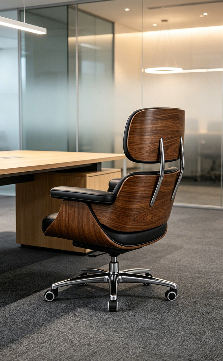 Sage Eames-style executive lounge chair