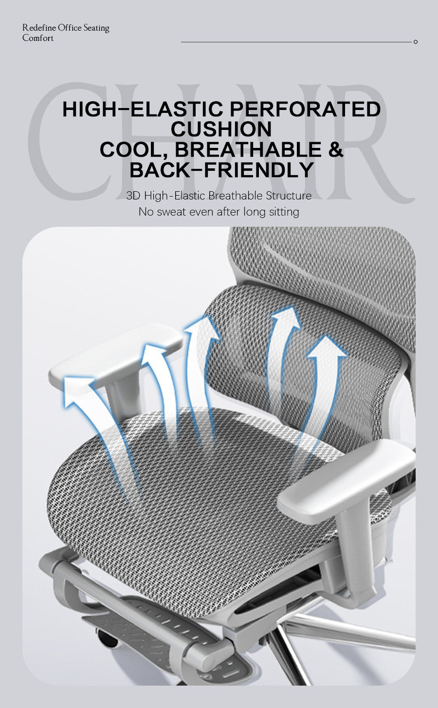 Kare Ergonomic Mesh Office Chair with Segmented Floating Lumbar Support