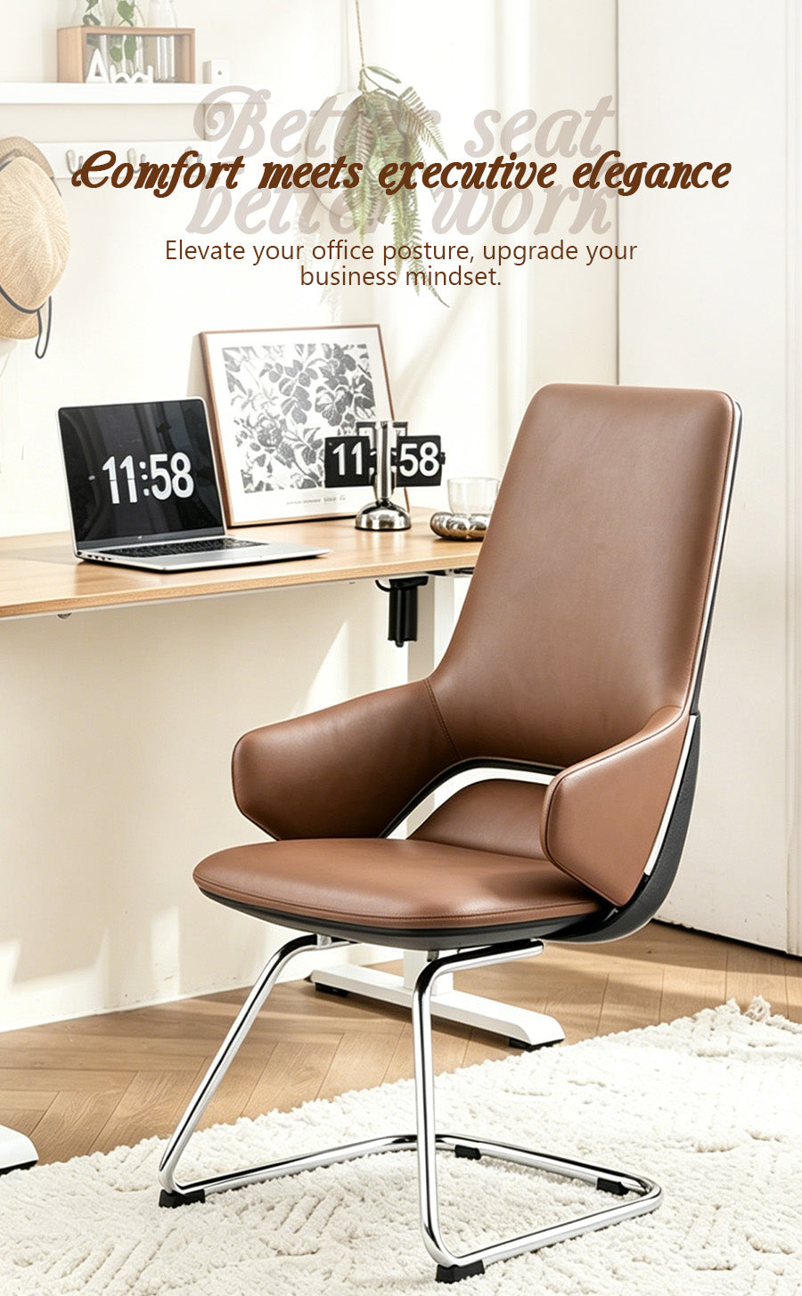 Title Luxury Ergonomic Leather Executive Boss Chair