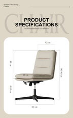 Duly Genuine Leather Executive Office Chair (Armless)