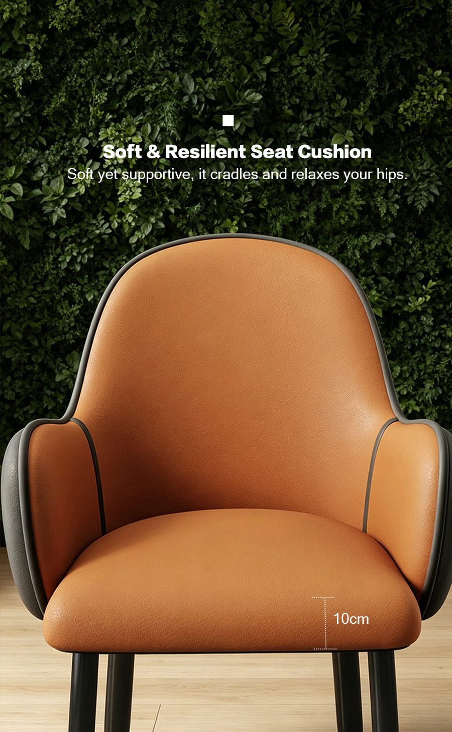 Tifo Affordable Luxury Orange and Grey Color-Block Dining Chair