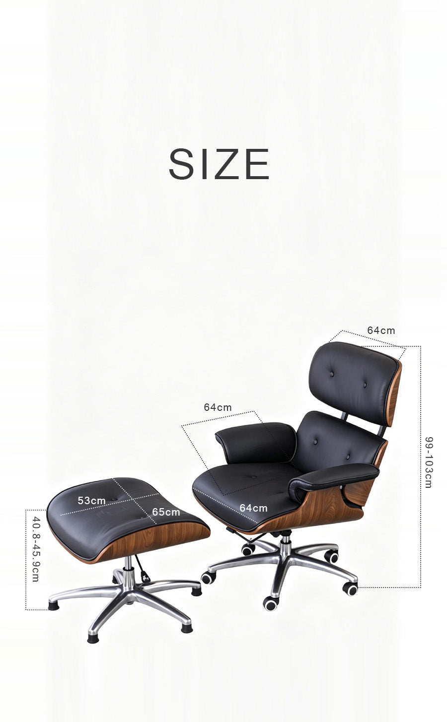 Sage Eames-style executive lounge chair