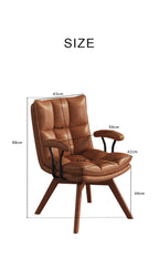 Jole Retro Caramel Leder Loungesessel