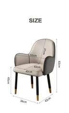 Tifo Affordable Luxury Orange and Grey Color-Block Dining Chair
