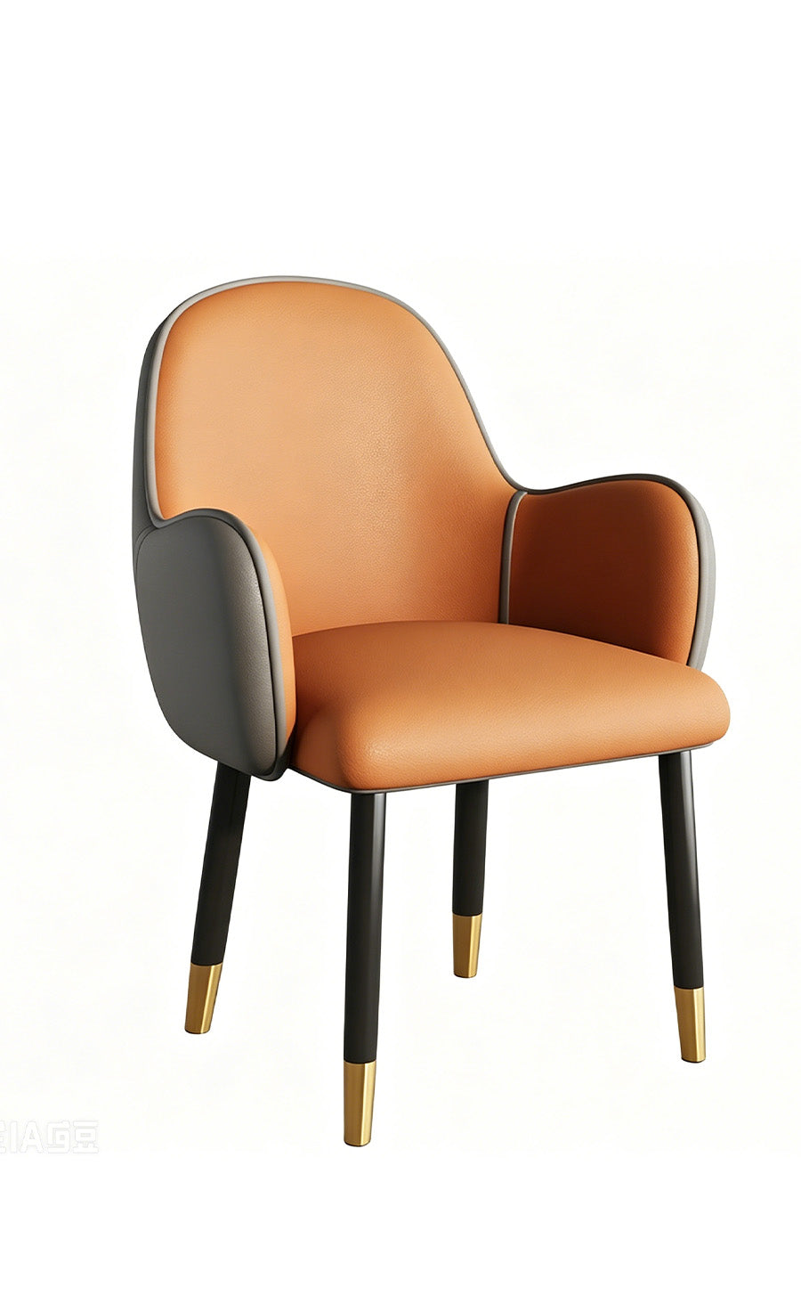 Tifo Affordable Luxury Orange and Grey Color-Block Dining Chair